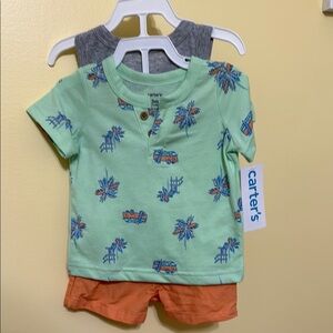 Carter's Green and Orange Baby Outfit